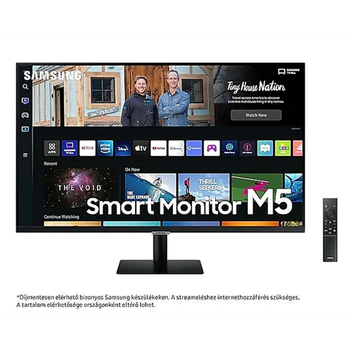 SAMSUNG VA monitor / TV 32" M5, 1920x1080, 16:9, 250cd / m2, 4ms, 60Hz, HDR, 2xHDMI / 2xUSB / WiFi / Bluetooth, hangszóró, Fekete