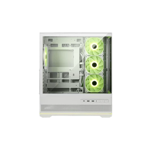 MSI Ház Micro ATX PANO 110R PZ, 4xARGB ventilátor, Tápegység nélkül, üvegfalú, fehér MSI PCC