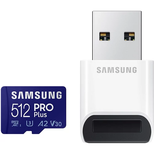 Samsung Pro Plus 512GB microSD (MB-MD512KB/WW) memória kártya kártyaolvasóval