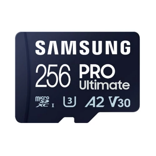 SAMSUNG Memóriakártya, PRO Ultimate 256GB, Class 10, V30, A2, Grade 3 (U3), R200 / W130 SMG