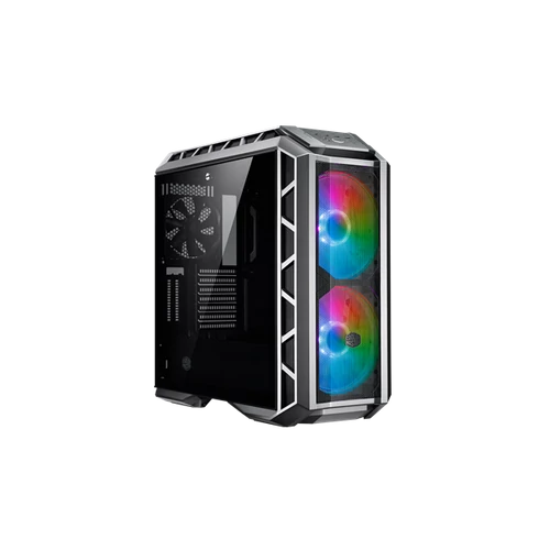 COOLER MASTER Ház Midi ATX MasterCase H500P MESH ARGB Tápegység nélkül, Fekete Üvegfalú