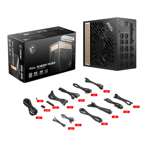 MSI 1300W tápegység - MEG Ai1300P PCIE5 80+ Platinum