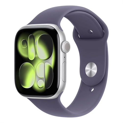 Apple Watch S11 Cellular 46mm Silver Aluminium Case with Purple Fog Sport Band - S / M Apple