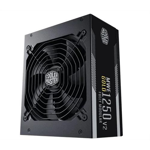 COOLER MASTER Tápegység Moduláris MWE GOLD 1250 - V2 ATX 3.1 1250W, 14cm, 80+ Gold Cooler Master