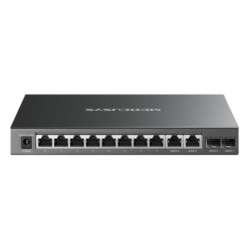 MERCUSYS Switch 12x1000Mbps(8xPOE + ) + 2xSFP, Fémházas Asztali, MS112GMP TP-Link