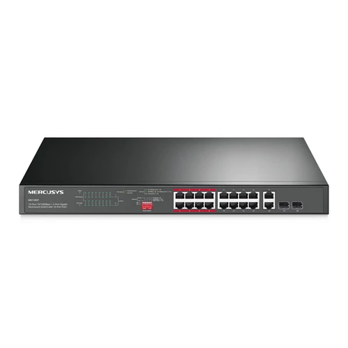MERCUSYS Switch 18x1000Mbps(16xPOE + ) + 2xSFP, Fémházas Asztali Rackes, MS120GP TP-Link