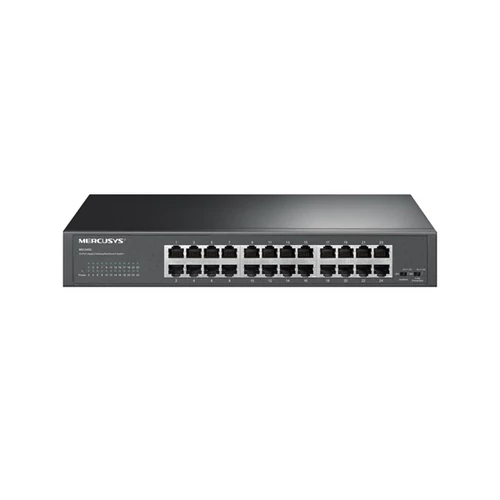 MERCUSYS Switch 24x1000Mbps, Fémházas Asztali / Rackes, MS124GS TP-Link