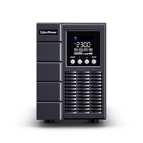 CYBERPOWER UPS, 2000VA / 1800W, 2xC13 2xSCHU, színes LCD kijelző, OnLine szünetmentes, kettős konverziós,tisztán színuszos CyberPower