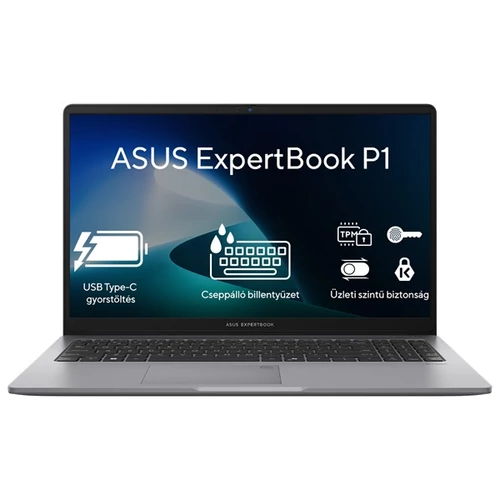 ASUS COM NB Expertbook P1503CVA-S72106 15,6" FHD, i3-1315U, 8GB, 512GB M.2, INT, NOOS, Szürke, Backlit ASUS