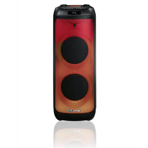 BLAUPUNKT PB12DB Bluetooth party hangszóró, karaoke, 2 db mikrofon, LED, 1600W, Fekete (RTVBLAS017) Blaupunkt