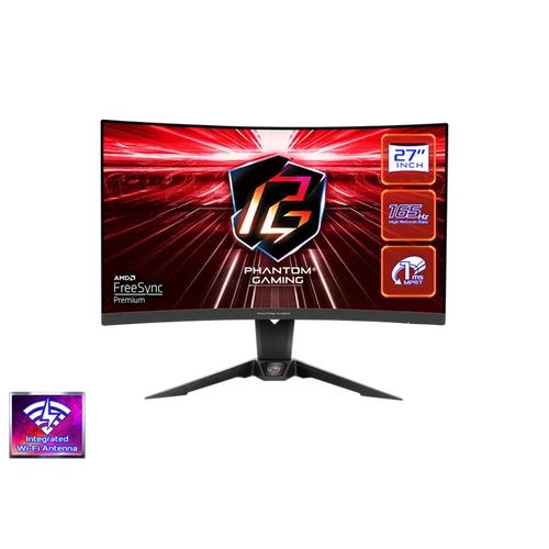 ASROCK PG27Q15R2A Gaming Monitor 27" VA, 2560x1440, HDMI / Displayport, 165Hz, HDR, Hajlított ASROCK