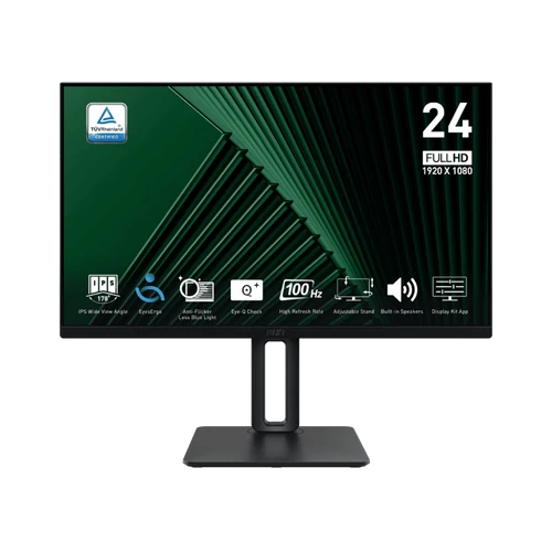 MSI PRO MP245PG 23.8" IPS FHD 100Hz állítható magasságú monitor, fekete