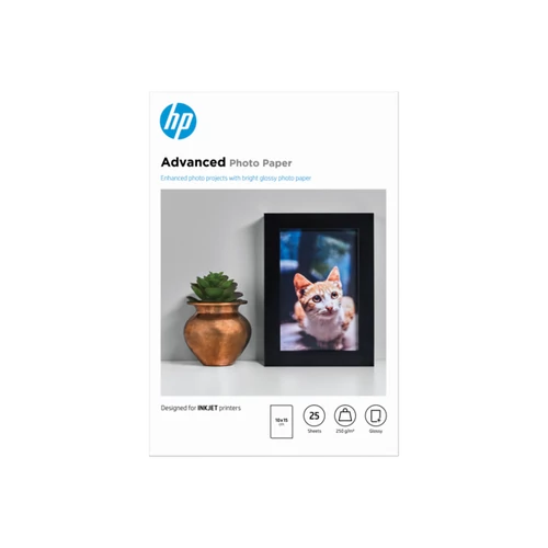 HP Fotópapír ADVANCED GLOSSY PHOTO PAPER 10X15 / 25, 250g / m2 BORDERLESS