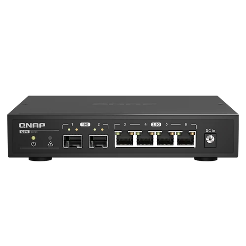 QNAP Switch 4x2500Mbps + 2x10000Mbps SFP + , Nem Menedzselhető, Asztali - QSW-2104-2S