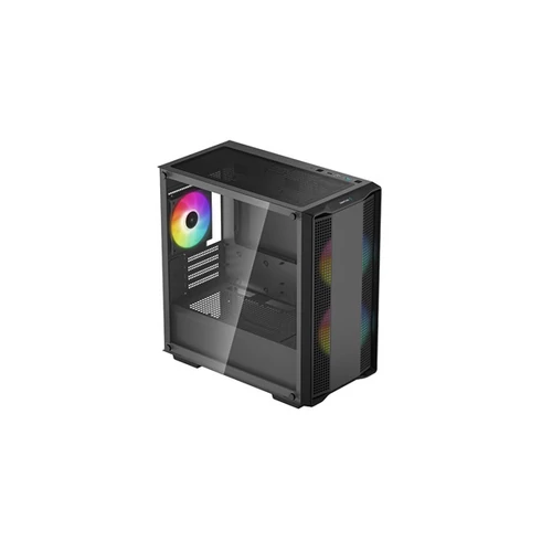 DEEPCOOL Ház Micro ATX CC360 ARGB Tápegység nélkül, Fekete Üvegfalú DEEPCOOL