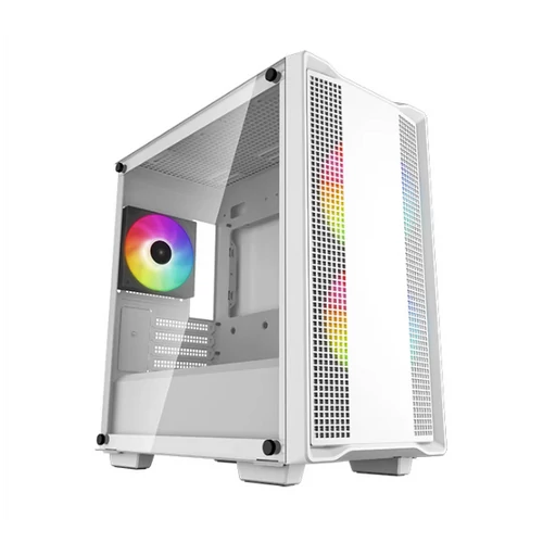 DEEPCOOL Ház Micro ATX CC360 White ARGB Tápegység nélkül, Fehér Üvegfalú DEEPCOOL
