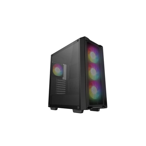 DEEPCOOL Ház ATX CC560 MESH V2, Tálpegység nélkül, fekete, Üvegfalú DEEPCOOL