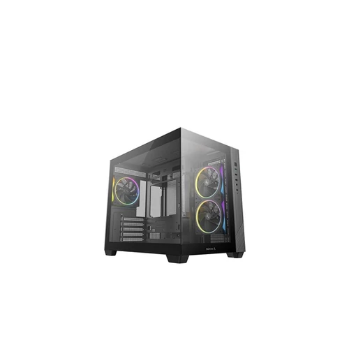 DEEPCOOL Ház Micro ATX CG330 3F, Tápegység nélkül, Fekete, Üvegfalú DEEPCOOL