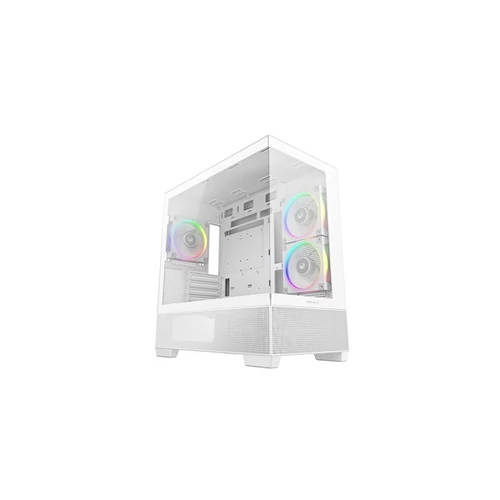 DEEPCOOL Ház Micro ATX CG380 3F, Tápegység nélkül, Fehér, Üvegfalú DEEPCOOL