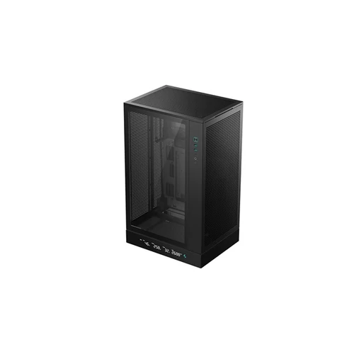 DEEPCOOL Ház Micro-ATX CH270 DIGITAL, Tápegység nélkül, fekete, Üvegfalú DEEPCOOL