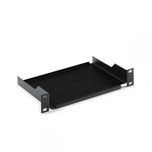 KELINE Fix polc 1U 140mm mély 10", Fekete KELine
