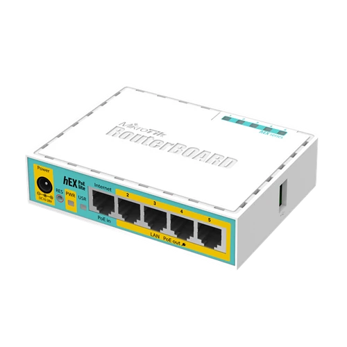 MIKROTIK Vezetékes Router RouterBOARD 5x100Mbps (POE out), Menedzselhető, Asztali - RB750UPR2