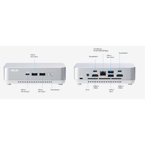 ASUS PC NUC Ultra Compact Intel Core Ultra 5 125H, HDMI 2.1, GBLAN, USB 3.0 ASUS MON