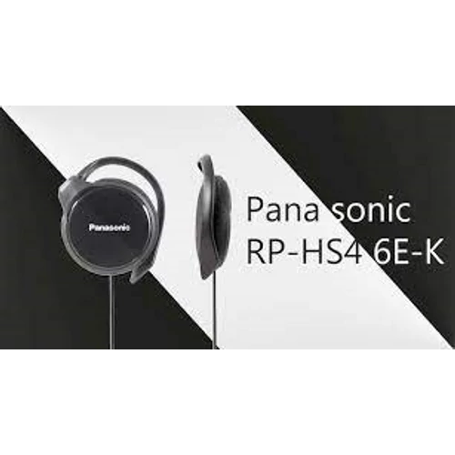 Panasonic RP-HS46E CLIP-ON fekete fülhallgató,fülkampókkal zárt, vezetékes