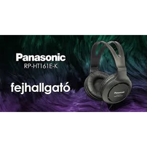 Panasonic RP-HT161E vezetékes fejhallgató, fekete.