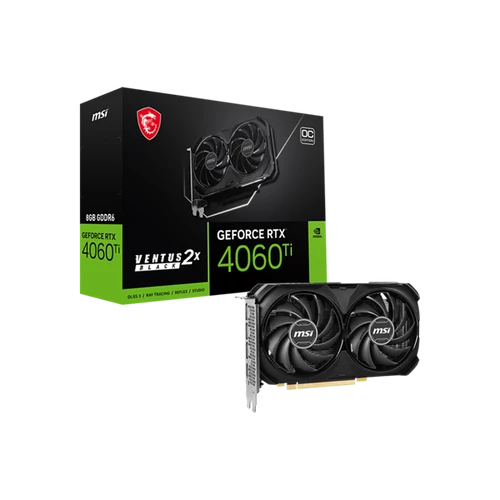 MSI Videokártya PCI-Ex16x nVIDIA RTX 4060 TI VENTUS 2X BLACK 8GB DDR6 OC MSI PCC