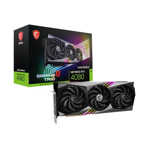 MSI Videokártya PCI-Ex16x nVIDIA RTX 4080 GAMING X TRIO 16GB DDR6X