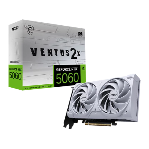 MSI Videokártya PCI-Ex16x nVIDIA RTX 5060 VENTUS 2X 8GB DDR7 OC WHITE MSI PCC