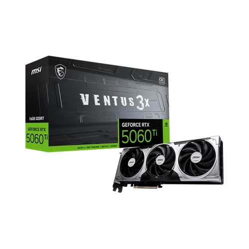 MSI Videokártya PCI-Ex16x nVIDIA RTX 5060 Ti VENTUS 3X 16GB DDR7 OC MSI PCC