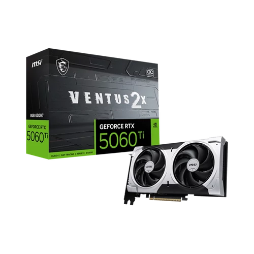 MSI Videokártya PCI-Ex16x nVIDIA RTX 5060 Ti VENTUS 2X PLUS 8GB DDR7 OC MSI PCC