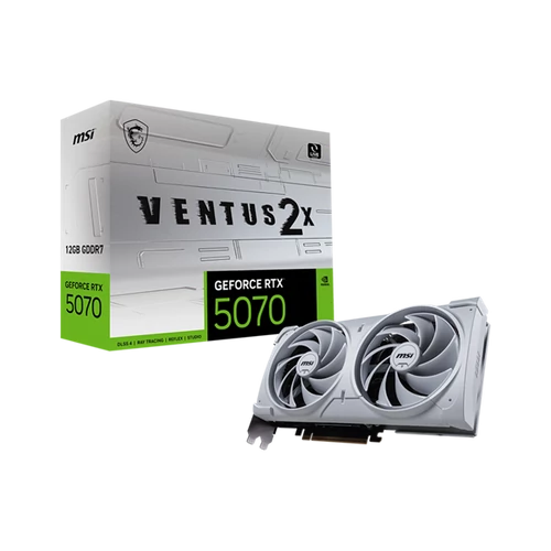 MSI Videokártya PCI-Ex16x nVIDIA RTX 5070 VENTUS 2X WHITE 12GB DDR7 OC MSI PCC