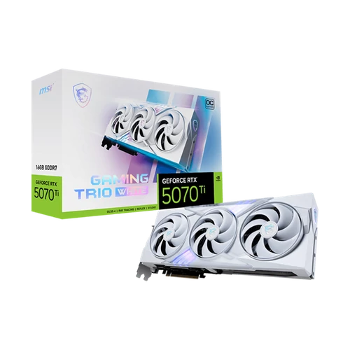 MSI Videokártya PCI-Ex16x nVIDIA RTX 5070 Ti GAMING TRIO 16GB DDR7 OC WHITE MSI PCC