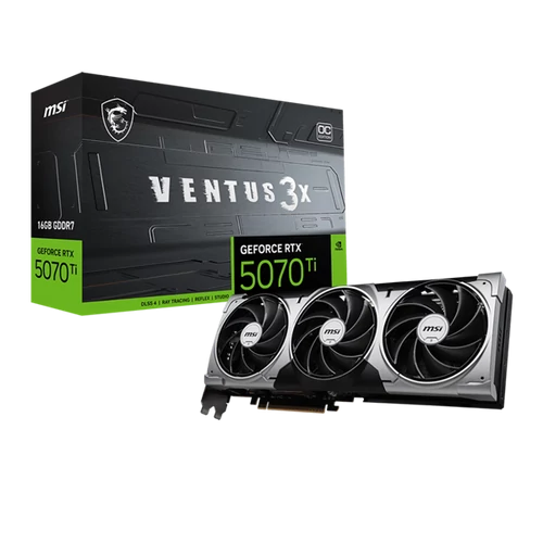 MSI Videokártya PCI-Ex16x nVIDIA RTX 5070 Ti VENTUS 3X 16GB DDR7 OC MSI PCC