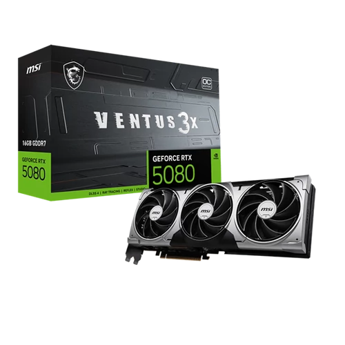 MSI Videokártya PCI-Ex16x nVIDIA RTX 5080 VENTUS 3X 16GB DDR7 OC MSI PCC