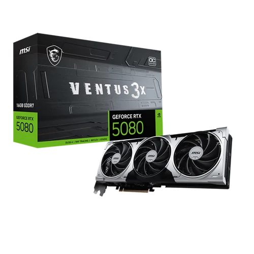 MSI Videokártya PCI-Ex16x nVIDIA RTX 5080 VENTUS 3X PLUS 16GB DDR7 OC MSI PCC