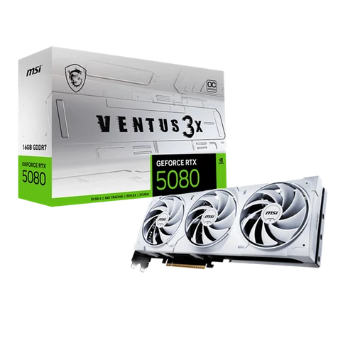 MSI Videokártya PCI-Ex16x nVIDIA RTX 5080 VENTUS 3X WHITE 16GB DDR7 OC MSI PCC