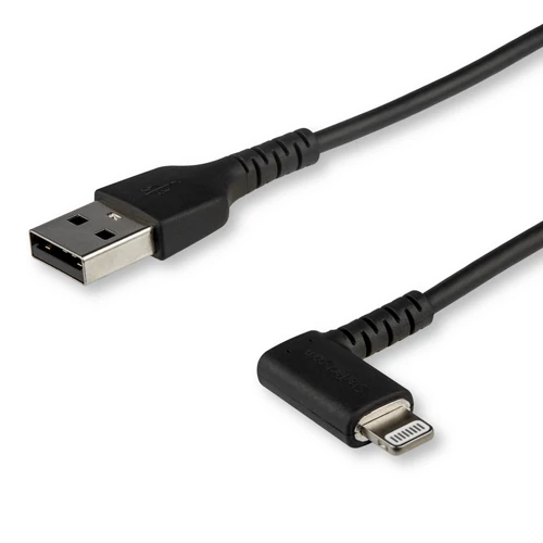 ANGLED LIGHTNING TO USB CABLE CABLE-APPLE MFI CERTIFIED-BLACK