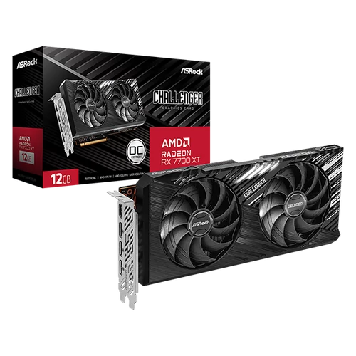 ASROCK Videokártya PCI-Ex16x AMD RX 7700XT CHALLENGER 12GB DDR6 OC ASROCK