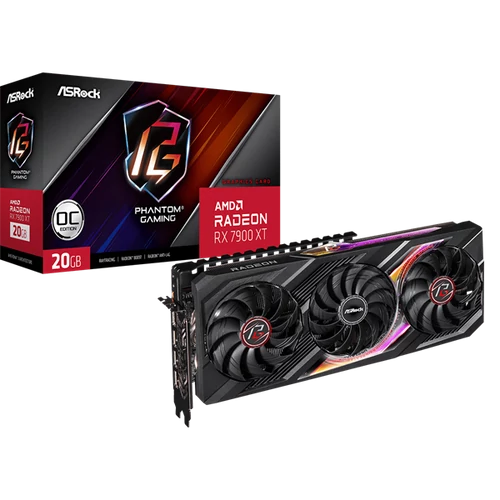 ASROCK Videokártya PCI-Ex16x AMD RX 7900XT PHANTOM GAMING 20GB DDR6 OC ASROCK