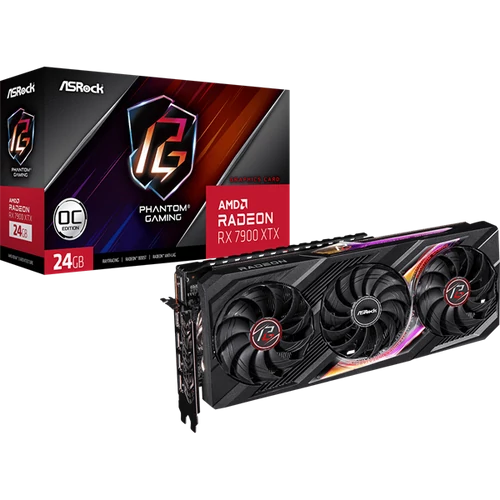ASROCK Videokártya PCI-Ex16x AMD RX 7900 XTX PHANTOM GAMING 24GB DDR6 OC ASROCK