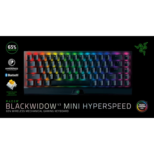 Razer BlackWidow V3 Mini HyperSpeed Yellow Switch Phantom Edition Black US