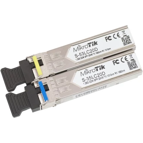 MIKROTIK SFP Module Single-Mode, Single LC UPC, 1,25Gbit, 20km - S-3553LC20D (2db / csomag) MikroTik