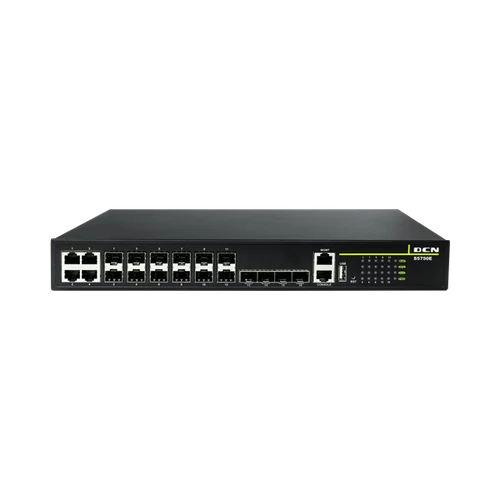 DCN Switch L3 8x 100 / 1000Base-X SFP + 4x COMBO (RJ45 or SFP) + 4x 1 / 10GBase-X SFP + , S5750E-16F-SI-D DCN