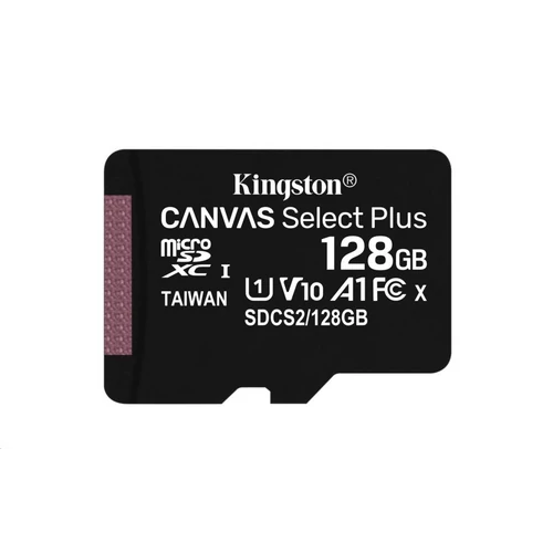 Kingston 128GB SD micro Canvas Select Plus (SDXC Class 10 A1) (SDCS2/128GBSP) me