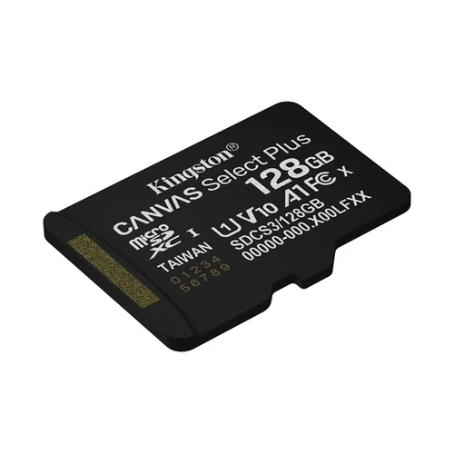 KINGSTON Memóriakártya MicroSDXC 128GB Canvas Select Plus Gen3 150R A1 Adaprer nélkül Kingston