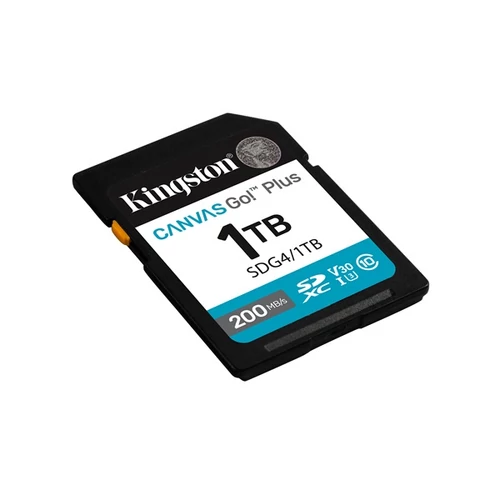 KINGSTON Memóriakártya SDXC 1TB Canvas Go Plus Gen4 200R C10 UHS-I U3 V30 Kingston